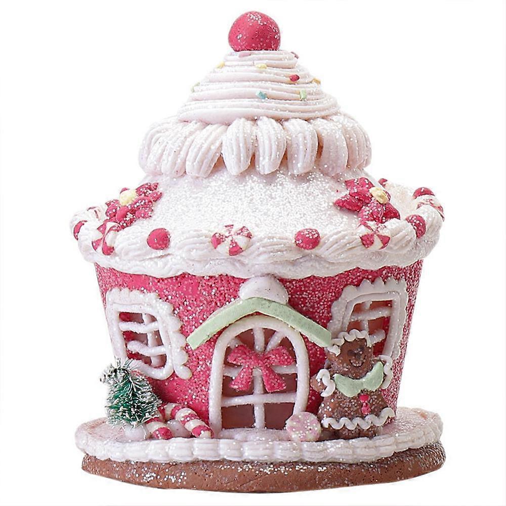 Decorative gingerbread house Christmas decoration for the Christmas tree with a castle candy