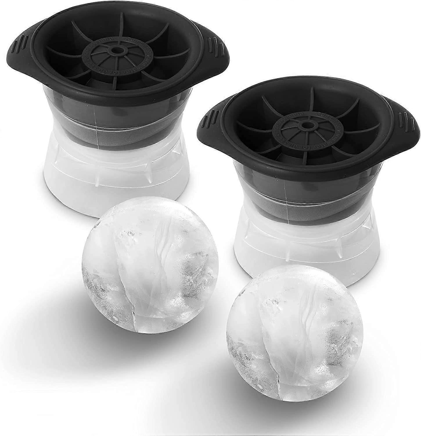 Large Ball Ice Cube Trays 6cm Set of 2 (Grey)