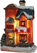 Santa Claus Wonderland Led Light Miniature Village Houses for Christmas Decorations Scene