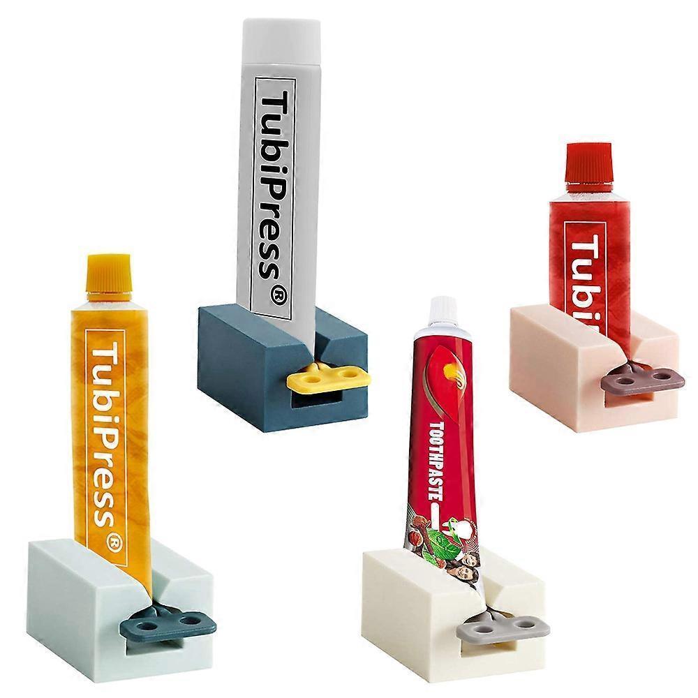 Toothpaste Squeezer 4Pcs Creative Manual Toothpaste Squeezer-Light Blue+Pink+White+Dark Blue