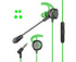 1Set Earbuds Earphone with Mic Universal In-ear Wired Sports Headsets for Game-Green