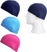 3PCS Solid Color Swim Cap Swimming Cap Swimming Hat for Teenager and Adult(not for Long Hair)