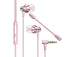 Wired Earphone Dual Microphone Stereo L-Shaped Plug for Gaming-Rose Gold