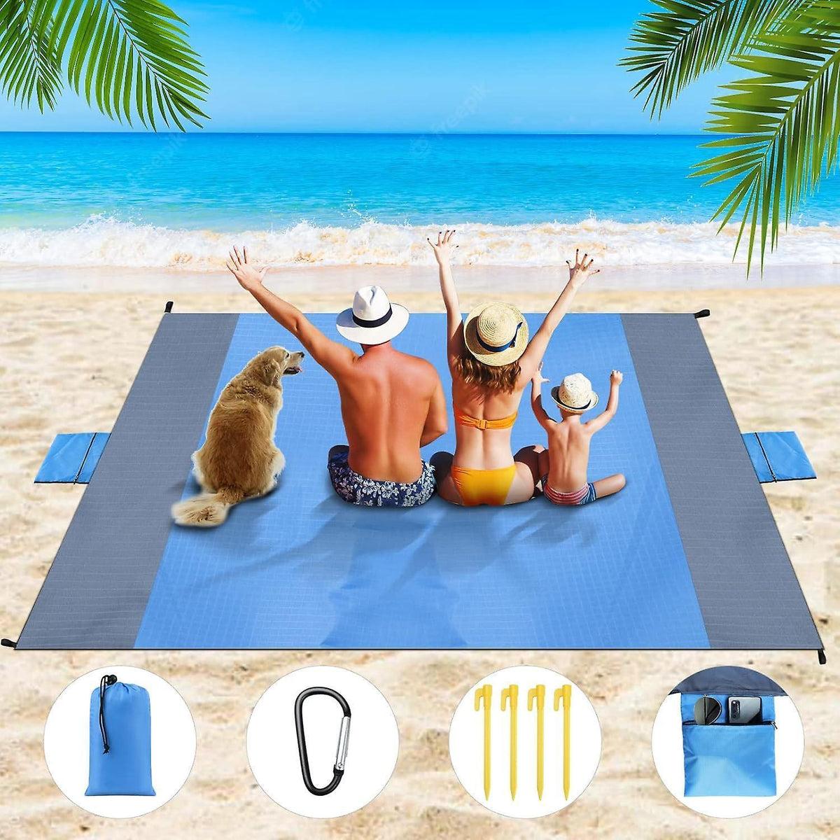 Picnic blanket waterproof picnic beach carpet pattern