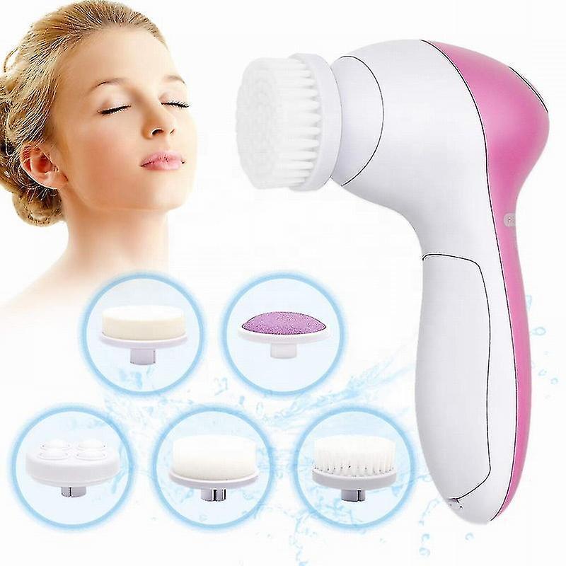 Electric Facial Cleaner 5 In 1 Face Cleansing Brush Wash Machine Spa Skin Care Massager Blackhead Cleaning Facial Cleanser Tools