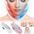 Led Photon Therapy Double Chin Removal Electric V-face Slimming Vibration Massager Face Lift Device - KKS699 White