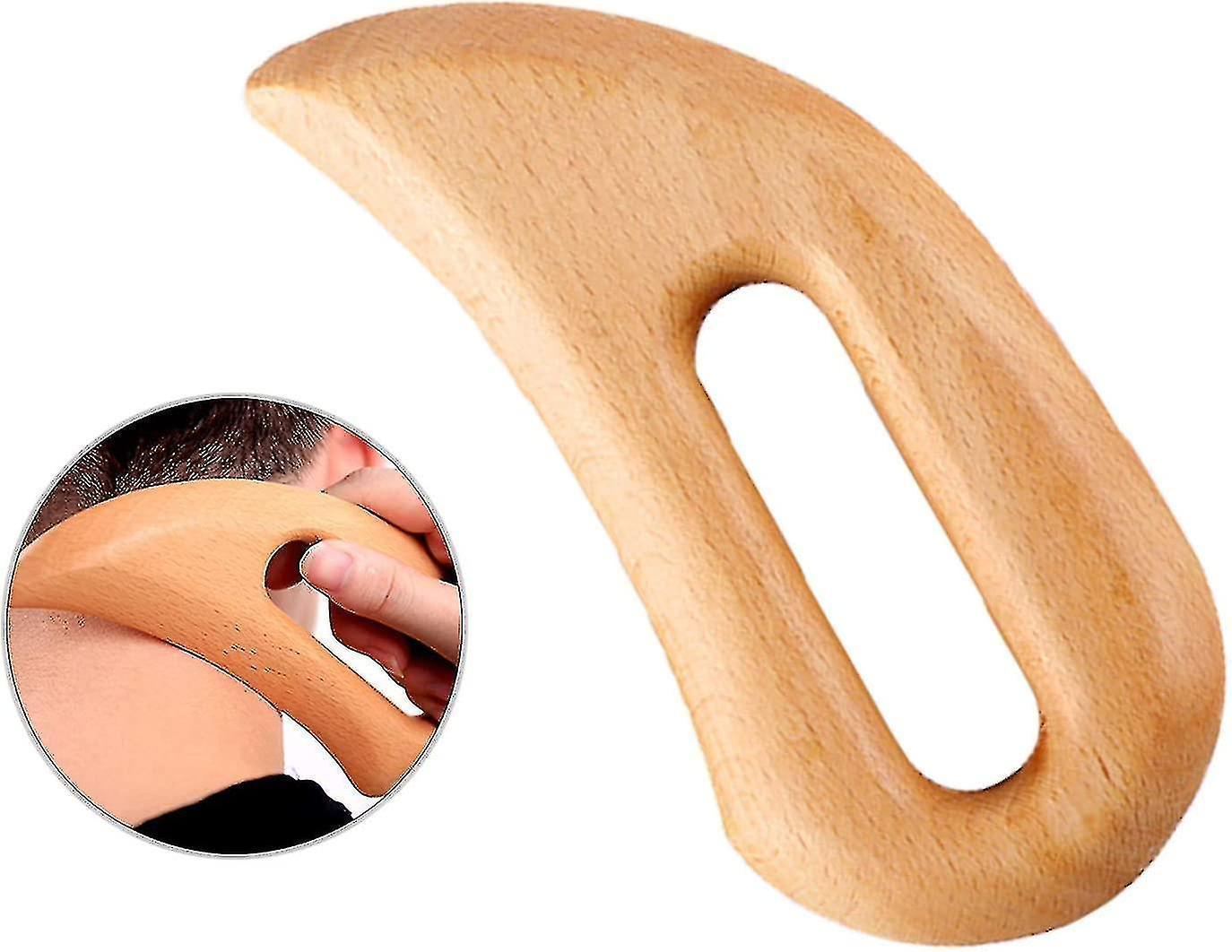 Wooden Lymphatic Drainage Massage Tool, Handheld Gua Sha Scraping Paddle, Anti Cellulite, Used On Whole Body, Manual Muscle Pain Relief