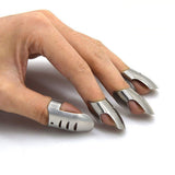 4pcs Kitchen Stainless Steel Finger Nail Protector Hand Cut Guard secure Slice Knife Tool, Kitchen Finger Cutting Protector
