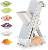 Kitchen secure Mandolin Vegetable Slicer With Adjustable Blades With Container