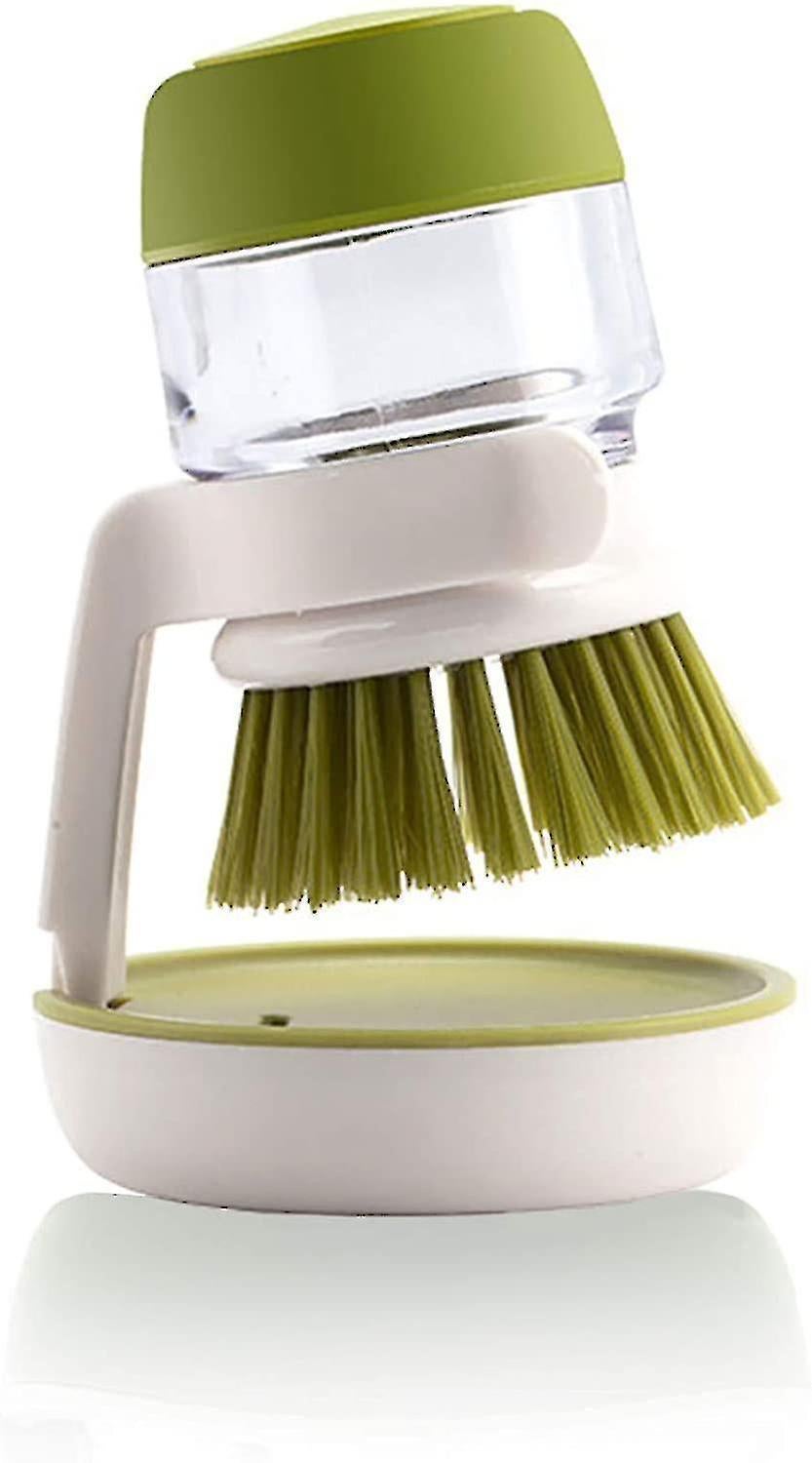 Palm Brush Upgraded,dish Brush Kitchen Soap Dispensing Brush With Storage Stand Dishes Mini Soap Liquid Brush For Kitchen Dish Pot Pan Sink