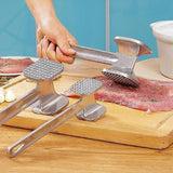 1pcs Stainless Steel Useful Loose Meat Tenderizers Meat Hammer For Steak Knock-sided For Steak Pork Pounders Kitchen Tools