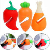 Silicone Pot Lid Holder Anti-spill Rack Heat-resistant Anti-overflow Stoppers Pot Cover Lifter Holder Durable Kitchen Gadgets