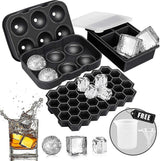Ice Cube Mold, Silicone Ice Cube Mold, Aibast Ice Cube Mold With Lid, Large Ice Gift