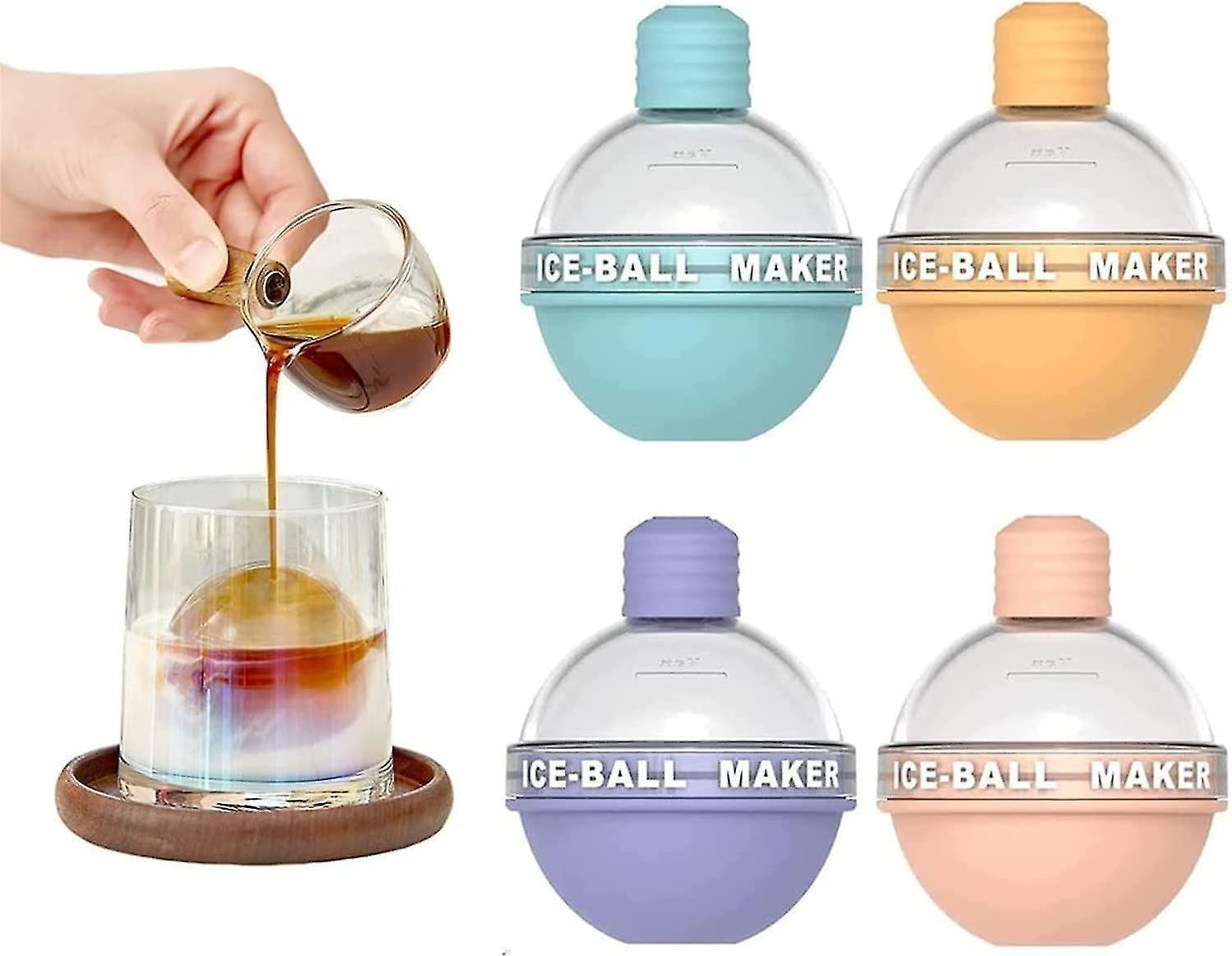 Summer New Creative Light Bulbs Ice Molds,silicone Ice Cube Molds,ice Ball Maker, Whiskey Ice Mold,2.5 Inches Sphere Ice Mold For Whiskey And Cocktail