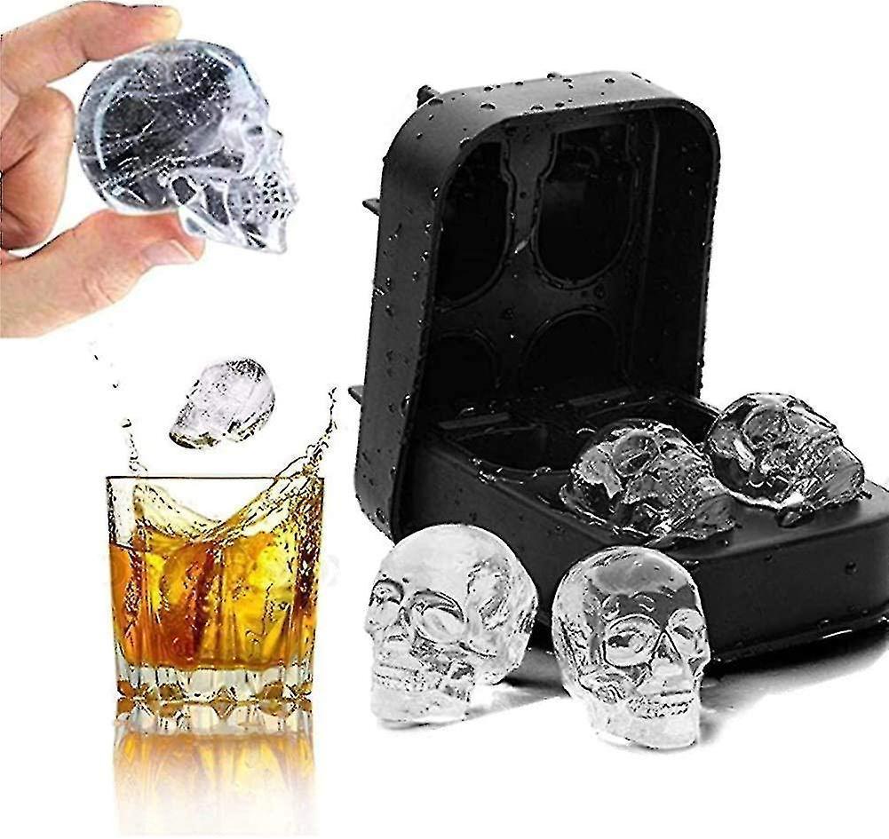 3d Skull Ice Tray Skull Silicone Moulds Skull Flexible Silicone Ice Cube Mould
