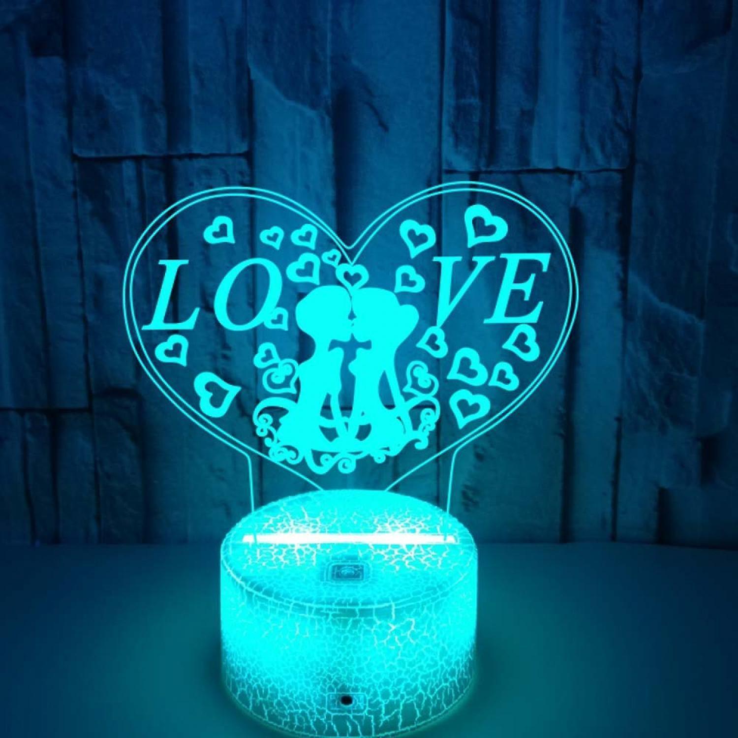 Love 3D night light 3D Illusion  Acrylic Lamp Visu