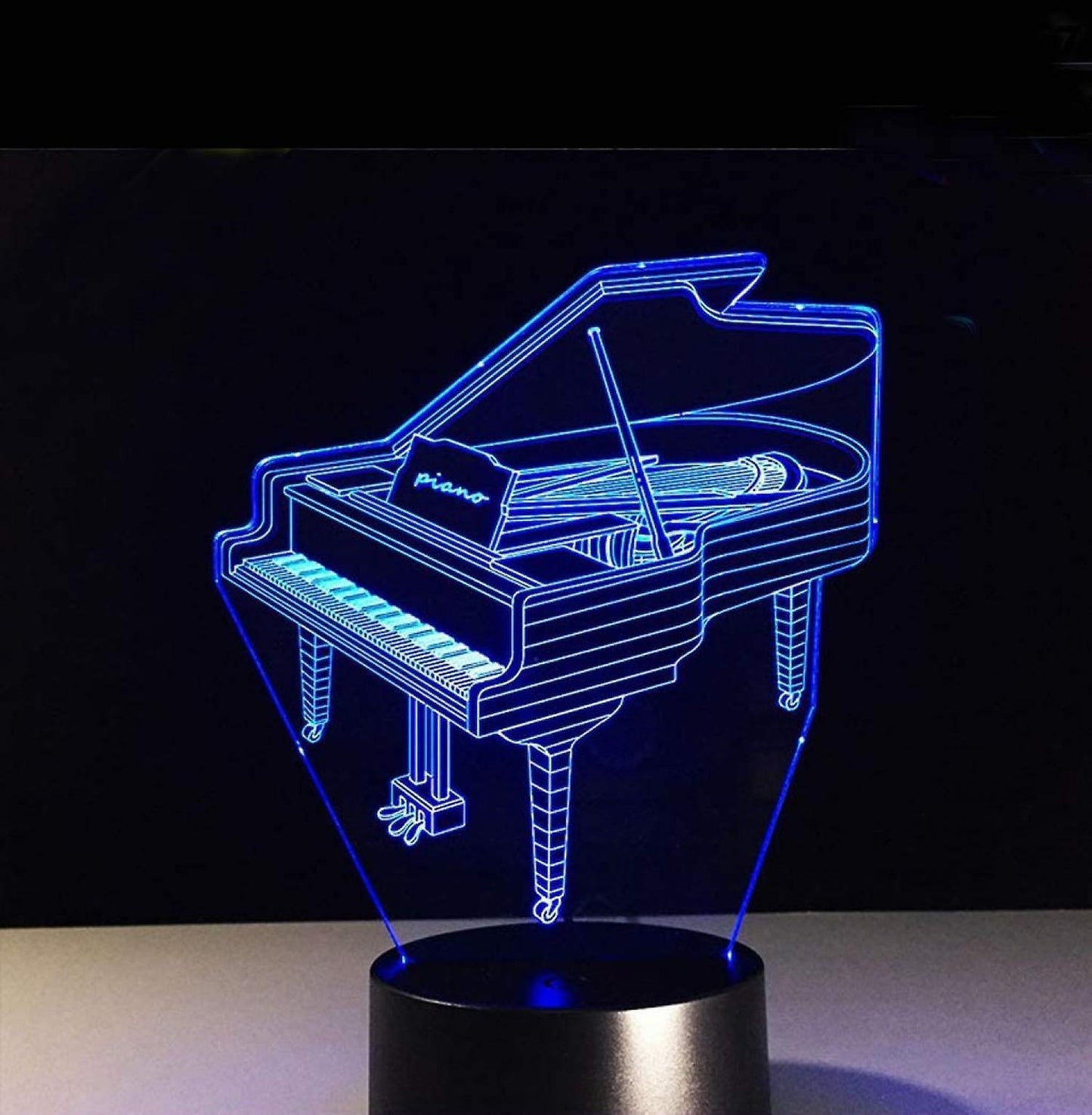 3D Lamp Illusion Piano Night Light Decor 16 Colors