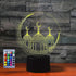 3D Muslim Castle Night Light Table Desk Optical Illusion Lamps 16 Color Changing Lights LED Table Lamp Xmas Home Love Birthday Gift