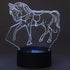Horse Night Light, 3D Illusion Lamp, LED Light Optical Illusion Lamp with 7 Colors Changing Touch Switch(USB/Battery Power Supply)