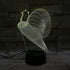 Night Light 3D Snail Night Light Led Touch Switch Decor Table Desk Optical Illusion Lamps 7 Color Changing Lights LED Bedside Desk Lamp