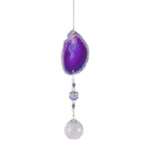 Crystal Pendant - Unique and Beautiful Piece of Natural Agate 1pc Natural Agate Crystal Pendant-Purple