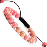 Natural Healing Crystal Gemstone Beads Unisex Adjustable Macrame Bracelets 8mm