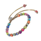 1pc Seven Chakras Energy Stone Healing Bracelet Crystal Bracelet (colorful)