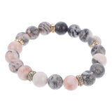 1pc Women Bohemian Style Crystal Stone Relieve Anxiety Bracelet (assorted Color)