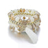 1pcs Bohemian Wood Beads Bracelet , Colorful Crystal Beaded Bracelet, Feather Pendant Multilayer Stretch Bracelet Women&