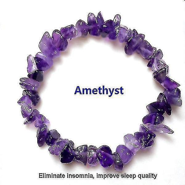 20+ Colors Natural Crystal Chakra Bracelet Natural Gem Chip Jewelry Bracelet Amethyst Black Onyx Ruby Yellow Crystal Clear Crystal Aquamarine Green