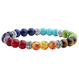 7 Chakra Crystals Gemstones Healing Beads Bracelet Women Natural Stone Yoga Reiki Balancing Mala Meditation Beaded