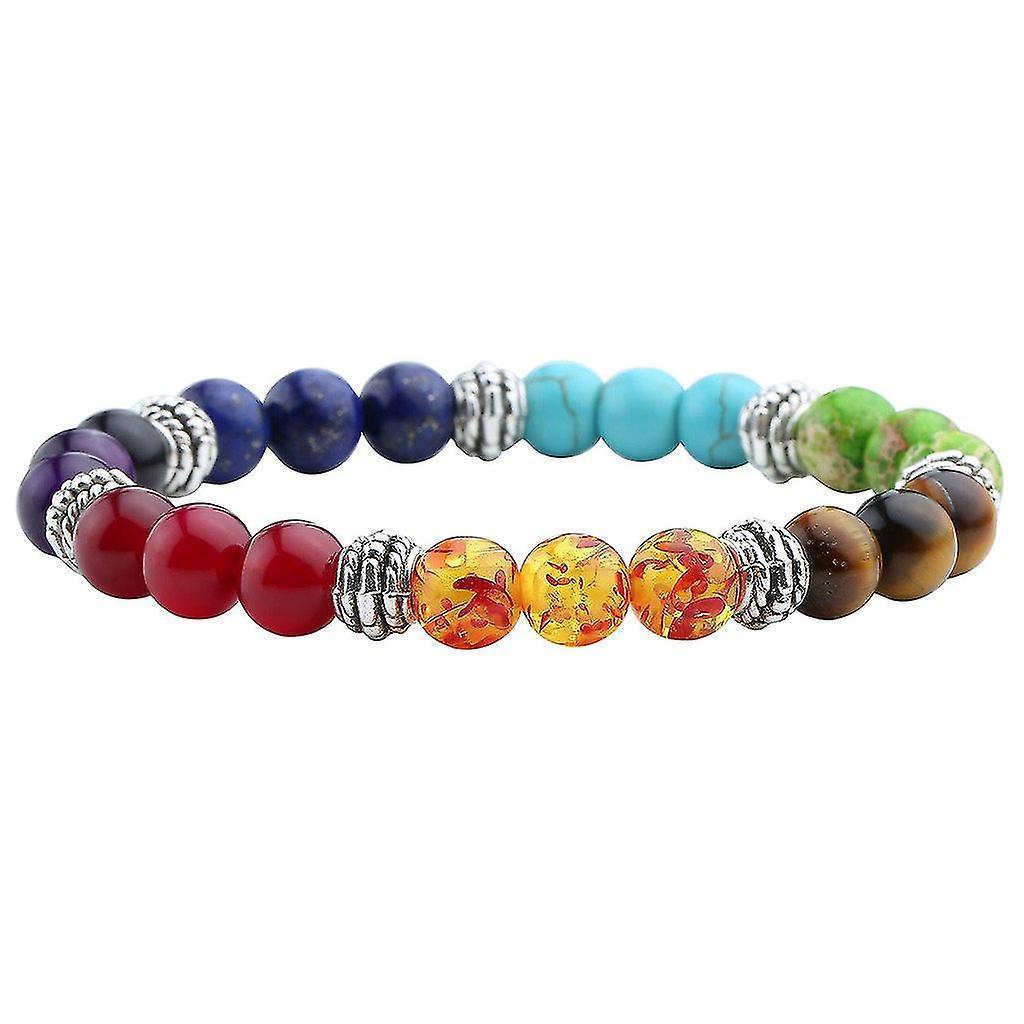 7 Chakra Crystals Gemstones Healing Beads Bracelet Women Natural Stone Yoga Reiki Balancing Mala Meditation Beaded