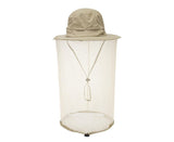 Outdoor Women Men Anti Bug Bee Mosquito Hat Head Net Sun Protection Bucket Cap-Khaki
