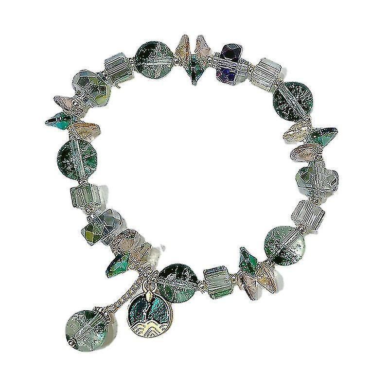 Chinese Ancient Style Promises Like A Mountain Heavy Friendship Chain Forest Small Fresh Green Crystal Bracelet Girl Gift Girlfriend Jewelry Jewelry