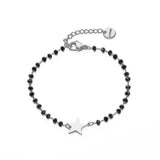 Crystal Beads Chain Bracelet(steel-star)