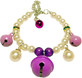 Crystal Pearls Dog Necklace Jewelry With Bling Fashion Heart Rhinestones For Pets Cats Puppy Girl Teacup Chihuahua Yorkie Clothes Costume