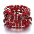 Ethnic Style Multi-layered Bracelet Crystal Beaded Ladies Hand Jewelry Red