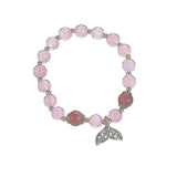 Jcsw Diamond-studded Fishtail Strawberry Crystal Bracelet, Sweet And Cold Temperament Simple Bracelet