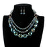 Multi Layer Magic Crystal And Glass Beads Necklace And Crystal Earrings Crystal Jewelry Set