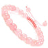 Natural Healing Power Gemstone Crystal Beads Unisex Adjustable Macrame Bracelets 8mm