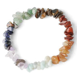 Natural Stone 7-chakra Chip Beads Healing Crystal Bracelet