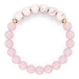 Rose Quartz Bracelet For Women, Rose Quartz Crystal, Pink Opal Peru, Hematite, Anxiety Bracelet For Women, Ultra Cute Pink Bracelets For Women