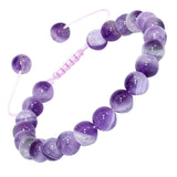 Round 0.315 Inch (0.31 Inch) Macrame Natural Gemstone Bracelet Healing Crystal Quartz Beads Chakra Bracelet