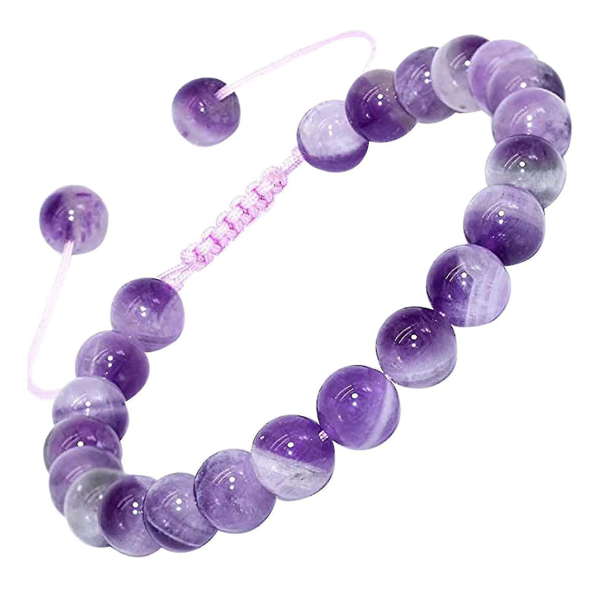 Sajy Round 0.315 Inch (0.31 Inch) Macrame Natural Gemstone Bracelet Healing Crystal Quartz Beads Chakra Bracelet