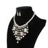 Waterfall Style Pearl Chain And Crystal Resin Beads Statement Necklace Pearl Earrings Pearl Jewelry Set