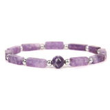 Women Body Purifying Amethyst Slimming Natural Amethyst Bracelet Healing Crystal Therapy Bracelet For Pain Relief Fatigue