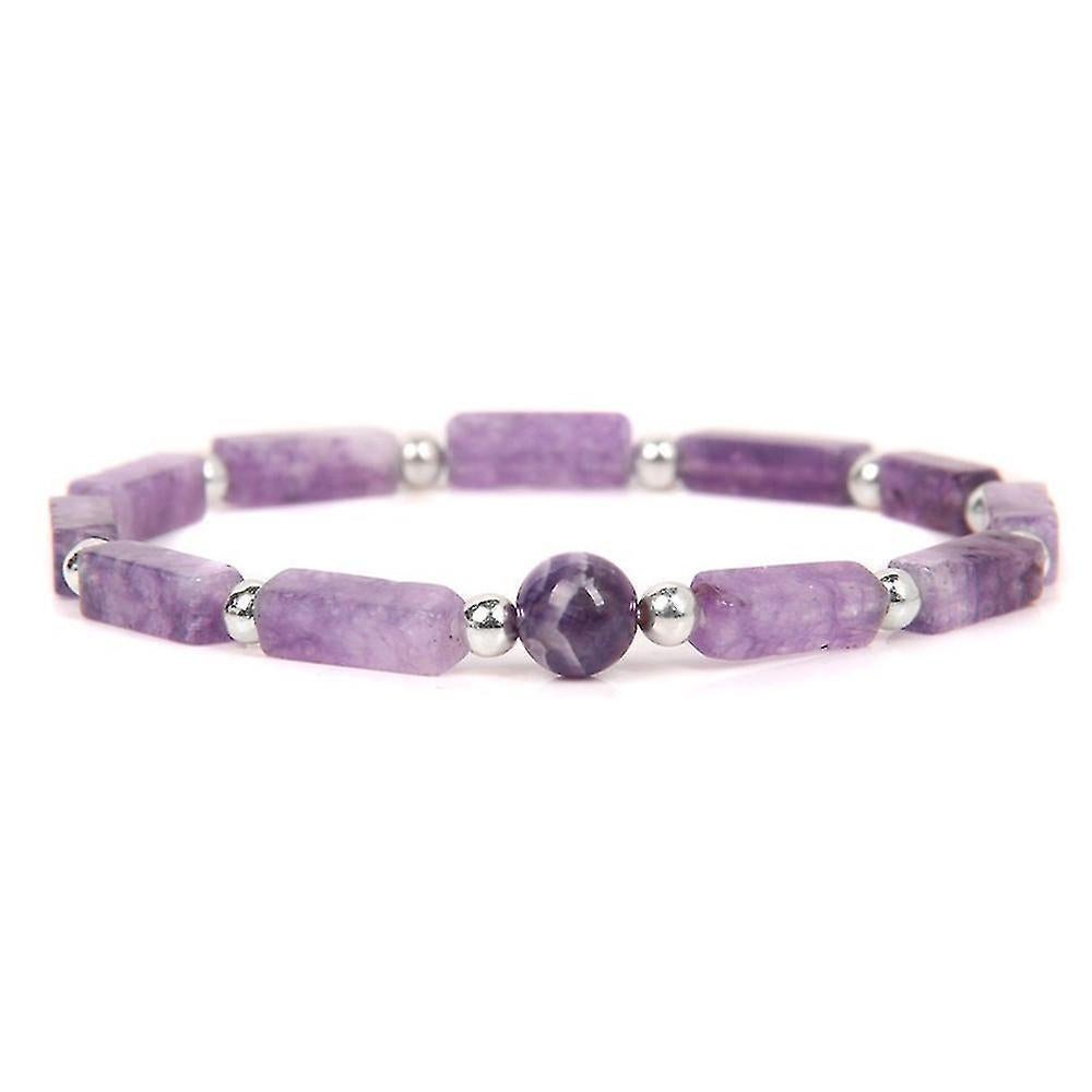 Women Body Purifying Amethyst Slimming Natural Amethyst Bracelet Healing Crystal Therapy Bracelet For Pain Relief Fatigue