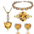 Women Jewelry Set Crystal Necklace Earrings Bracelet Ring Set,jewelry Gifts For Mother Wife Girls