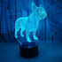 JUSCH 3D Bulldog Night Light 16 Colors Changing Optical Illusion Lamp with Remote Birthday  Valentine&