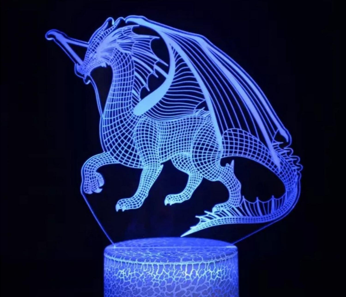 3D Dragon Lamp Night Light 3D Illusion lamp  16 Color